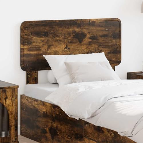 Qnhdfrt Cabecero de madera de roble ahumado 102 x 3 x 100 cm moderno cabecero de cama tapizado de pared duradero para dormitorios y habitaciones de invitados