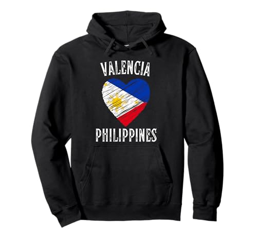 Philippines Flag Heart Valencia City Sudadera con Capucha