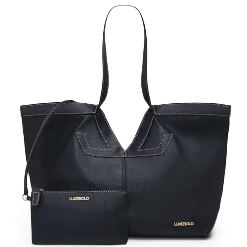 Image of Oversize Tote Bag for Women Shoulder Purses Hobo Bag Weekender Handbag with Wallet