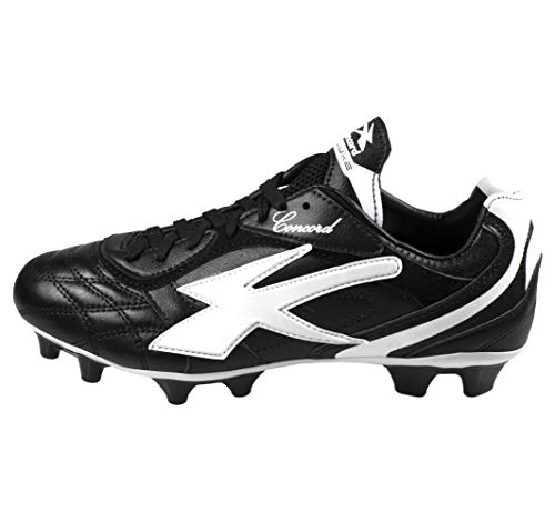 Men's Soccer Cleats Genuine Leather Authentic Concord Color Black S201XK