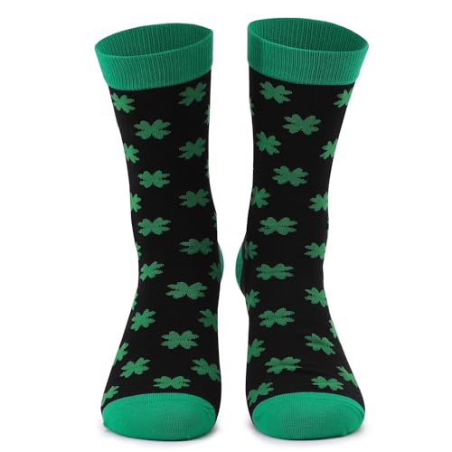 Ainuno Shamrock Socks for Men - Mens Cotton Quarter Socks for St Patricks Day4