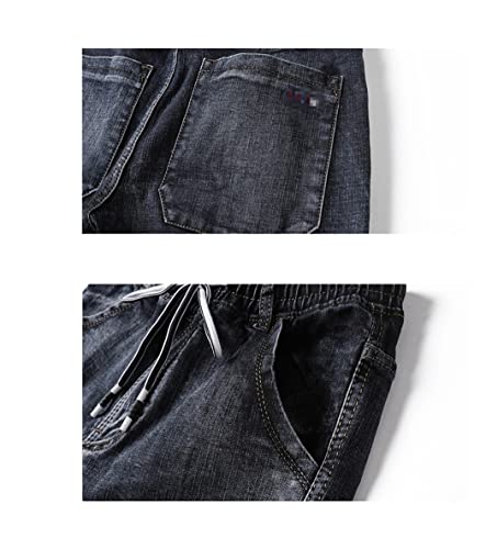 Jean cargo de voyage homme à poches et taille élastique bleu