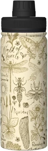 昆虫 蝶 可愛い かわいい アニメ 水筒 真空断熱 保温 保冷 スポーツボトル 人気 ステンレスボトル スポーツ飲料対応 漏れない 直飲み530ml 男の子 女の子 おしゃれ 大人 子供 グッズ キャラクター 雑貨 zj16