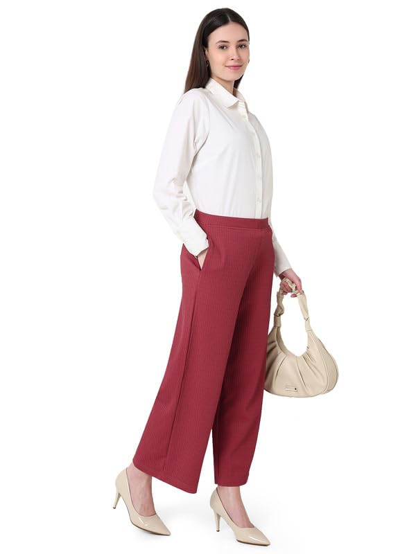 Image of Smarty Pants Women's Cotton Rib Pleated Trouser.