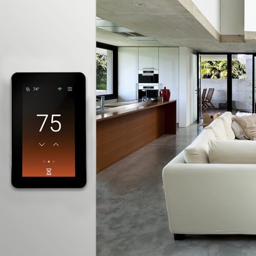 SunTouch SunStat ConnectPlus Touchscreen Programmable Smart Voice-Activated Wi-Fi Thermostat for Electric Floor Heating Systems, 4.3" Screen, Floor and Air Sensing Control, Remote Access