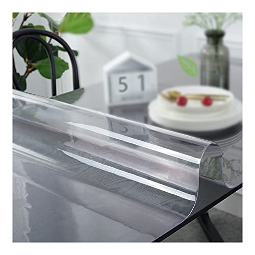 TMGJ Nappe Cristal Transparente,Nappe Rectangulaire,ImperméAble,Anti-Huile,Anti Usure,AntidéRapante,Personnalisation du Support,Convient pour Salle à Manger,Salon Et Jardin(Color:2mm,Size: 35x65cm) Cover