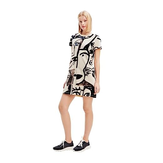 Desigual Vest_Mariscal_Face Robe, Marron, X-Small Femmes