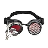 Lelinta Vintage Steampunk Goggles Glasses Spikes Halloween Costume Accessories for Men Women Cosplay Party