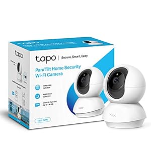TP-Link Tapo Pan/Tilt Smart Security Camera, Indoor CCTV, 360° Rotational Views, Works with Alexa&Google Home, No Hub…