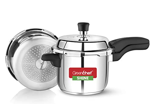 GREENCHEF-Shine-outer-lid-Stainless-steel-Pressure-cooker-3-litre-Induction-Compatible-ISI-Certified