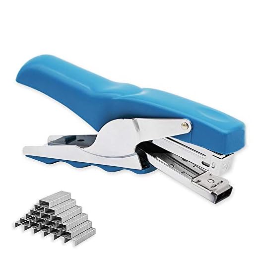 Stapler with 1000 Staples-Plier Stapler Save 60% Power,Good for Stapling at Home School or Warehouse (Blue Plier Stapler)