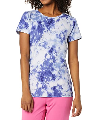 Amazon Essentials Women's Tech Stretch Short-Sleeve Crewneck T-Shirt (Available In Plus Size), Pack Of 2, Navy/Tie Dye, 4X #TOP5