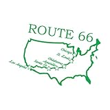 Mapa de rutas de iconos del Territorio de los Estados Unidos Calcomanías de grabado 32x47.4cm Embellecimiento de paredes Verde