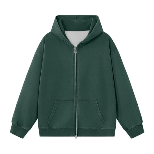 Sudadera doble cremallera y capucha holgada ajustable