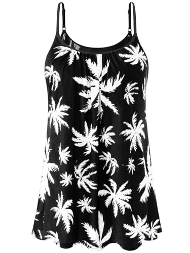 Image of Air Curvey Camisole for Women Bulid in Bra Casual Flowy Cami Adjustable Spaghetti Strap Tank Top Pleated Loose Fit S-XXXXL