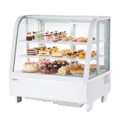 VEVOR Refrigerated Display Case, 3.5 Cu.Ft./100L Countertop