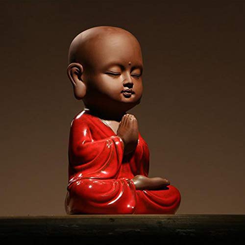 Amazon.co.jp: ミニ 小坊主 - 陶器製 我が家のお坊さん 瞑想