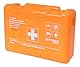 DONAU SAFETY Motorrad Verbandskasten nach aktueller Norm 2025 BD DIN 13164/ Orange/Erste-Hilfe-Verbandtasche/In einer Kunststoffbox