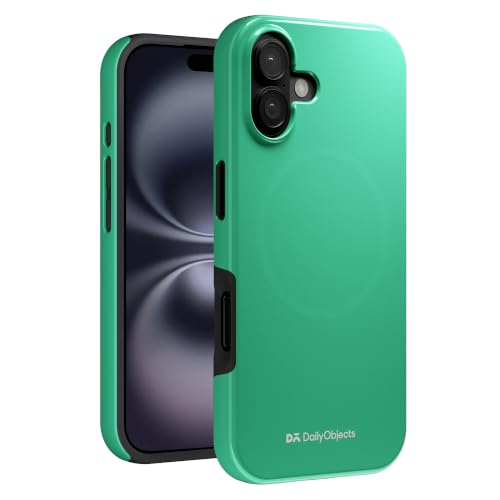 DailyObjects Enamel Bumper MagSafe Case for iPhone 17 Compatible with Mag-Safe Wireless Charging | Mint Hybrid Magnetic Back Cover