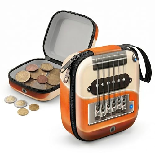Image of Kraptick Multipurpose Coin Pouch for Men & Women, Compact Coin Organiser, Cash & Coin Holder Pouch, Stylish Mini Money Pouch for Everyday Use (Orange)