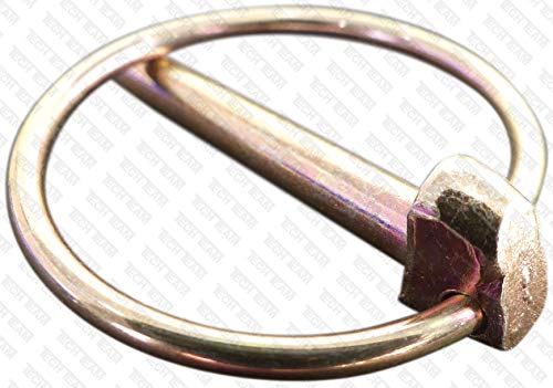 Hitch Pin With Chain And Linchpin, 5/8” Dia X 6” Long, For Secure Mounting Of Hitches And Axles, Heavy Duty Steel, Includes Hitch Pin, Chain, And Linchpin, By Tech Team #TOP4