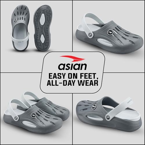 Image of ASIAN AGC-25 Men's Lightweight EVA Clogs | Soft Comfort & Breathable Vent Upper | Anti-Slip Grip Sole & Casual Slip-On