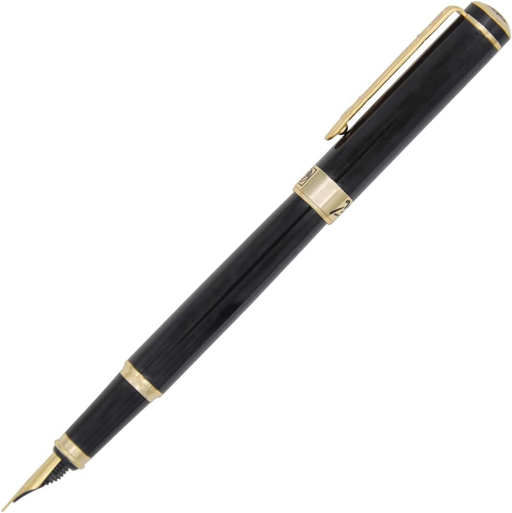 Gullor Advanced Fountain PEN Picasso 902 Golden Clip and Black Pen