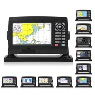 ariarly Marine Navigation GPS Plotter GPS Chart Plotter Satellite Navigator Transponder with GNSS Antenna Dual Map System IPX6 for Marine Boat