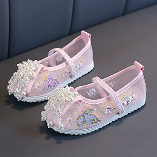 Girls Sandals Girls Flat Bottomed Embroidered Sandals Fashionable Costume Shoes Performance Children Kids Tote3
