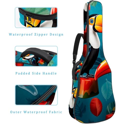 Housse de guitare acoustique étanche multicolore 106,7 cm avec grand compartiment - 4