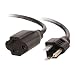 C2G Power Cord, Short Extension Cord, Power Extension Cord, 16 AWG, Black, 2 Feet (0.60 Meters), Cables to Go 29929
