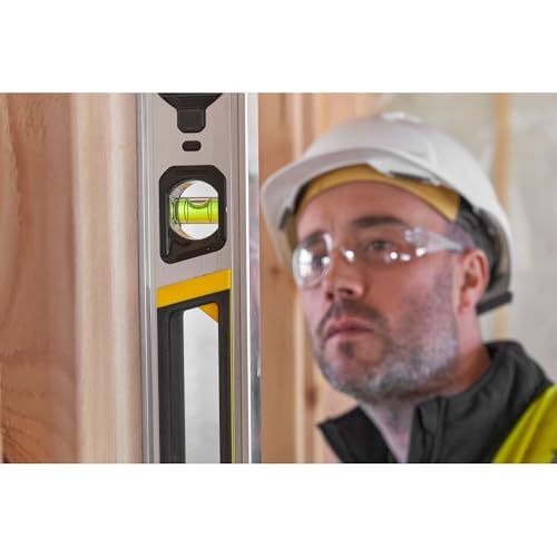 STANLEY FATMAX Xtreme 60cm Aluminium Hollow Profile Spirit Level with Enlarged Block Levels, Continuous Measuring Edge, Shock-Absorbed Rubber End Caps, FMHT43672-1