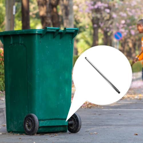 Eje de cubo de basura de hierro plateado para reparación de contenedores 6