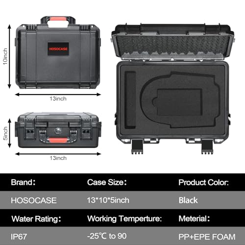 Image of Case for NOCO Boost X GBX75 GB70 - Waterproof Carrying Box with Custom Foam | for 2000A /2500A UltraSafe Jump Starter Charger Cable Accessories, Portable Storage Box for Emergency Travel Trip, Case Only