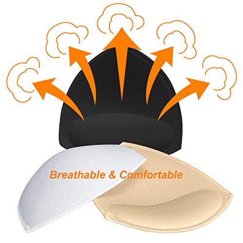 Topbine Removable Bra Pads Inserts Women's Comfy Sports Cups Bra Insert For Bikini Top Swimsuit (C/D 3 Color) #TOP2