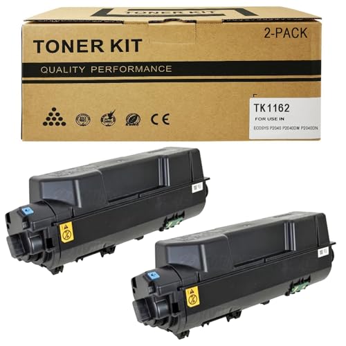 TRICARI Compatible for Kyocera TK-1162 TK1162 Toner Cartridge for Kyocera ECOSYS P2040 P2040DW P2040DN Printer (2 Pack) High Yield