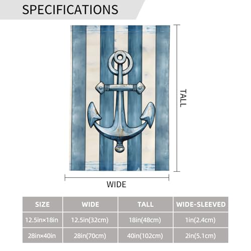 Drapeau de jardin rétro nautique double face pour décoration extérieure