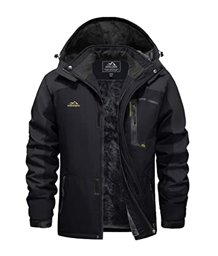 Manteaux-hiver hommes imperméables avec doublure chaude et multi-poches