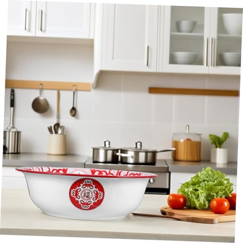 Tazón esmaltado vintage grande para cocina 36 cm miniatura 6