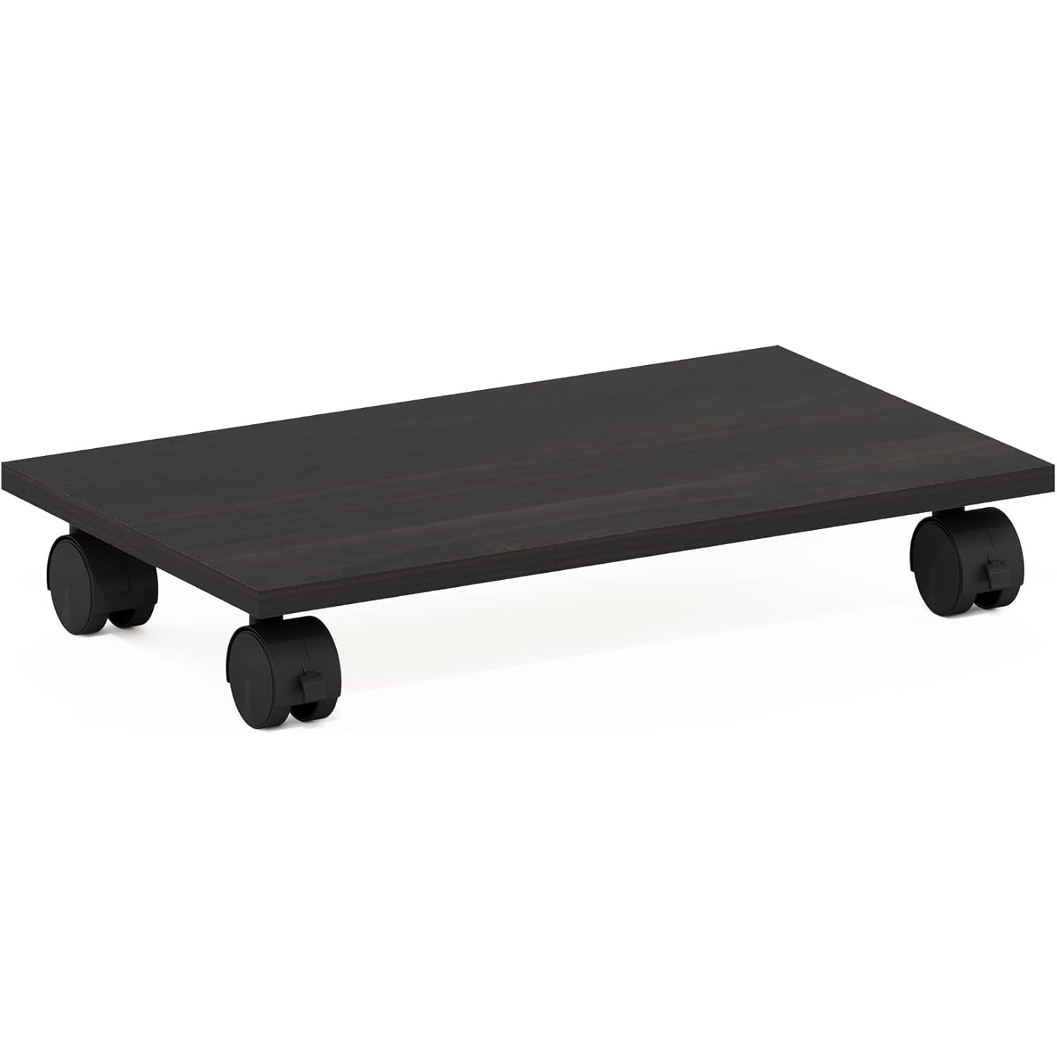 UniShop Heavy Duty Wooden CPU Tower Stand for Computer with Locking Wheels (Wenge, 15.8 x 9.3 Inch)