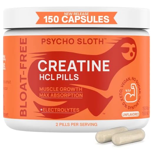 Creatine HCL Pills - Muscle Growth, Endurance, No Bloat, No Load, Not Flavored | Monohydrate Micronized Alternative, Creatine for women and men, Vegan, No Powder, Gummy, Tablets Creatina, 150 Capsules