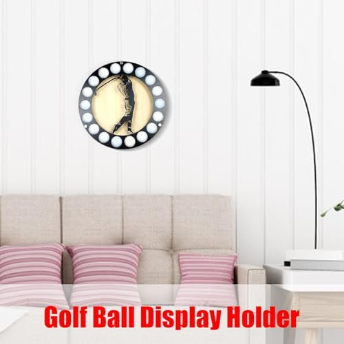 Estante de exhibición de pelotas de golf redondo como decoración creativa de hogar 3