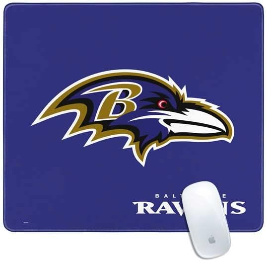 Vista 5 de Skinit Alfombrilla de mouse extragrande para juegos – Diseño desgastado con licencia oficial de Baltimore Ravens con bordes cosidos, impermeable
