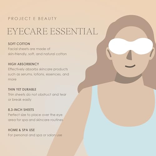 100pcs Disposable DIY Non-Woven Eye Mask Paper by Project E Beauty | DIY Cotton Eye Care Mask | for Skincare & Spa Salon Use | Cosmetic Facial Paper for Toner, Serum, or Lotion (100, Eye Shaped) - Image 4
