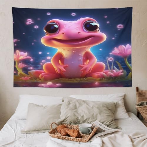 Tenture grenouille esthétique avec impression textile de précision pour grand salon
