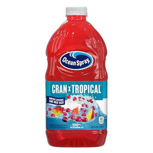 Image of Ocean Spray Cran-Tropical Cranberry Tropical Juice Drink, 64 Fl Oz Bottle (Pack of 8)