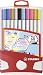 Produktbild Premium-Filzstift mit Pinselspitze für variable Strichstärken - Stabilo Pen 68 brush Colorparade - 20er Pack Tischset - mit 20 verschiedenen Farben