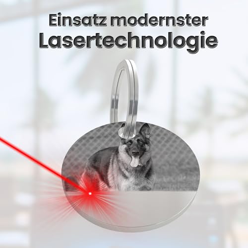 Meinearmbänder Personalisierter Haustier Schlüsselanhänger mit Foto | Individueller Hunde- & Katzenanhänger | Gravur Schlüsselanhänger mit Bild & Text | Einzigartiges Geschenk für Tierliebhaber (1)