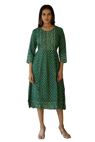 Image of MIRCHI FASHION Women's Cotton Relaxed Fit Anarkali Kurti