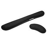 VicTsing Memory Foam Set Keyboard and Mouse Wrist Rest Pad Support for Easy Typing and Wrist Pain Relief, Ergonomic Lightweight Anti-Skid Wrist Cushion for Office/Gaming/Computer/Laptop/Mac